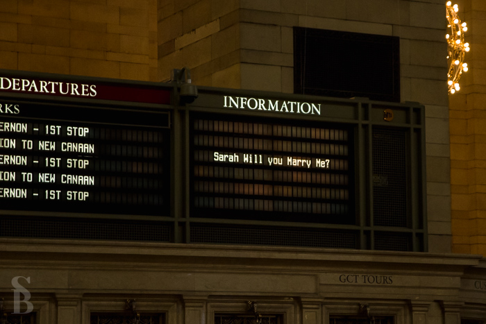 Marriage Proposal at the Grand Central Station
